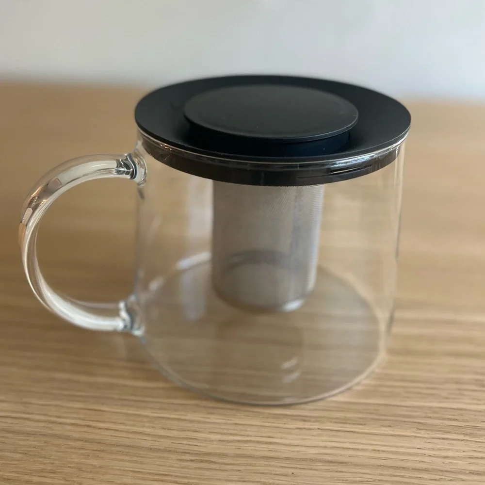 IKEA RIKLIG Glass Teapot with Infuser, 1.6 qt, Heat-Resistant for Loose Leaf Tea